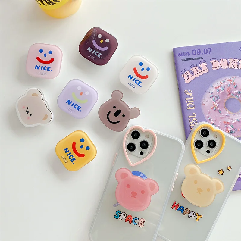 Kawaii Grip Talk Korea держатель для телефона милый мультяшный кролик корова медведь