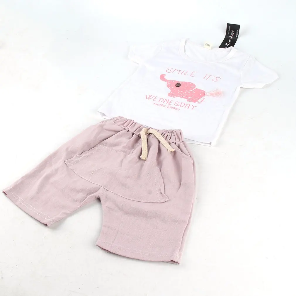 Комплект из 2 предметов летняя одежда для малышей костюм модная повседневная