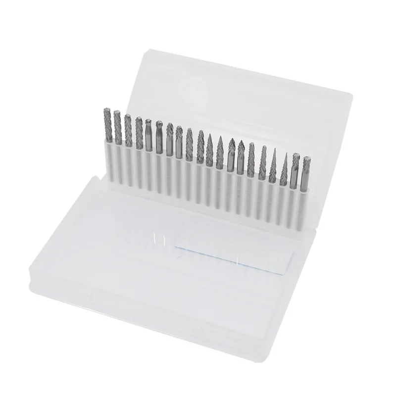 20 шт. 3 мм хвостовик твердый карбид вольфрамовой стали роторный набор заусенцев