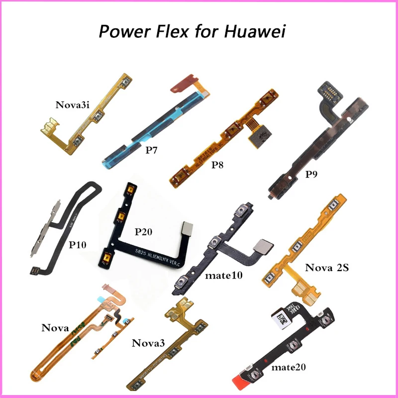Для Huawei P7 P8 P9 P10 P20 Lite Pro mate 20 10 lite nova 3 запасные части вкл. Выкл. Кнопка вверх вниз