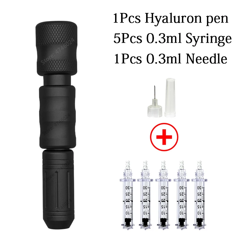 pen set Ручка высокого давления гиалуроновой кислоты высокой плотности металла для против морщин подъема губ гиалурона пистолет распылитель гиалуроновой ручки 0,3 мл - Номер модели: pen set