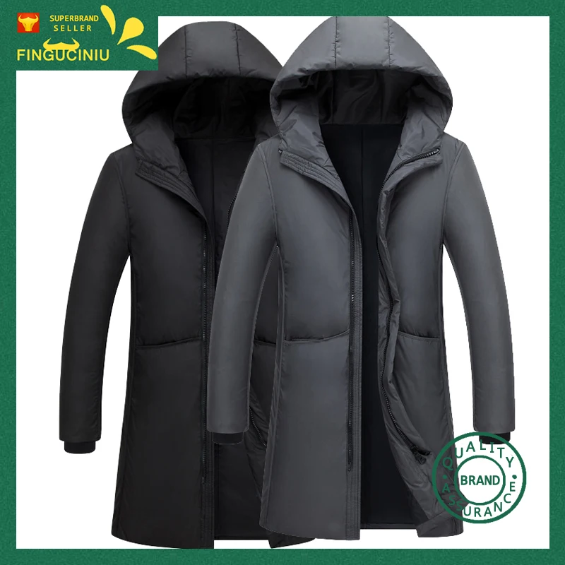 

Warm Thick winter down jacket men brand clothing Top quality X-Long Male White duck down coat M-3XL