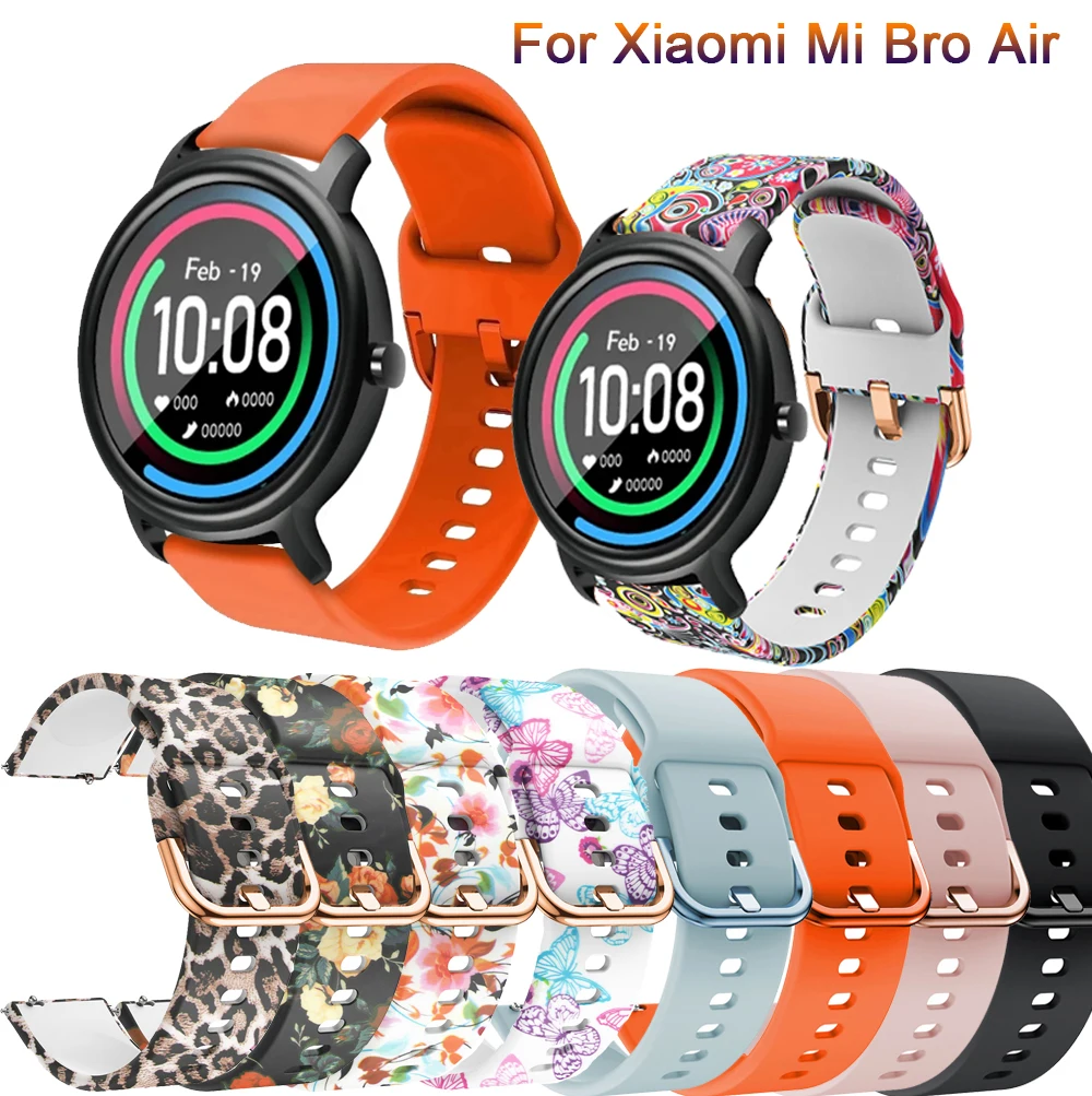 Silicone for Mi bro Air Straps For Xiaomi Mibro Air Smart Watch For Xiaomi amazfit gts 2 Wrist Strap Galaxy Active 2 Band Correa