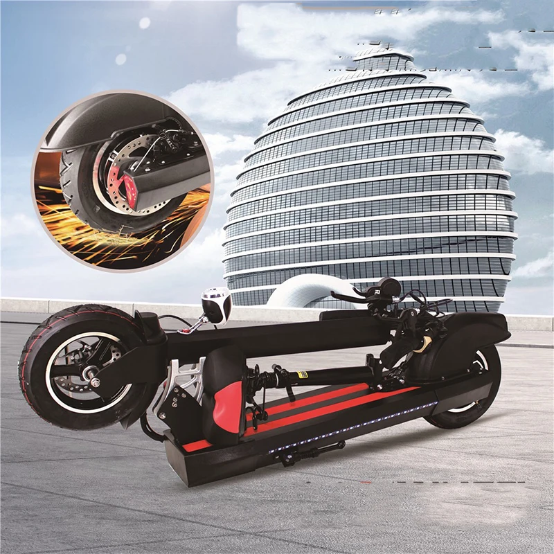

Electric scooter Folding citycoco long endurance with seat and low energy consumption protection portable double damping