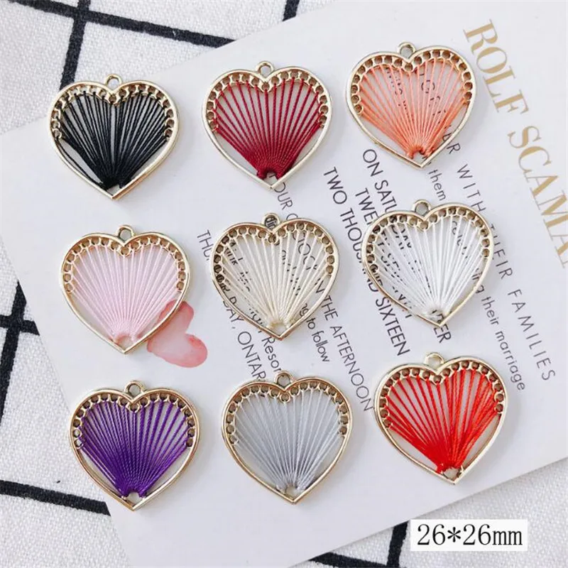 6 шт./партия металлическая шелковая нить Одежда Подвески Разъемы для сережек