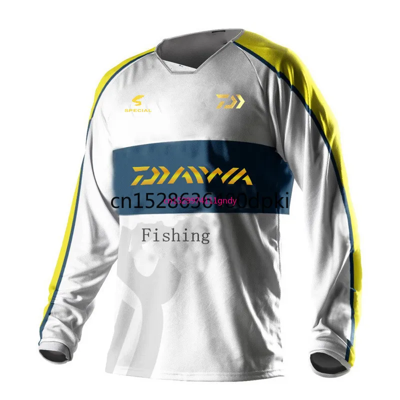 

DAIWA Men Zipper Fishing Clothing Long Sleeve Sunscreen Anti-uv Breathable Coat Summer Fishing Shirt Size XS-5XL Drop Shipping