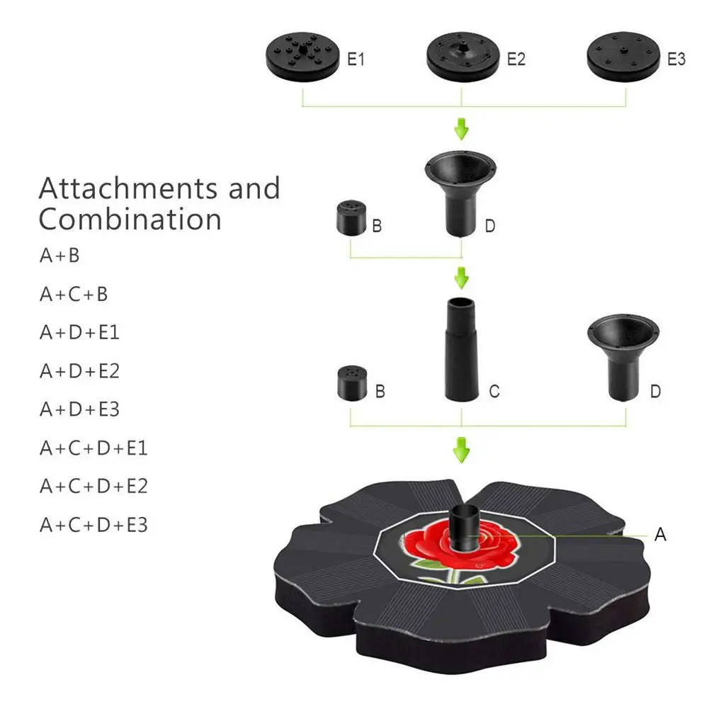 Насос солнечной энергии 210л/ч фонтан водопад птица ванна сад бассейн открытый