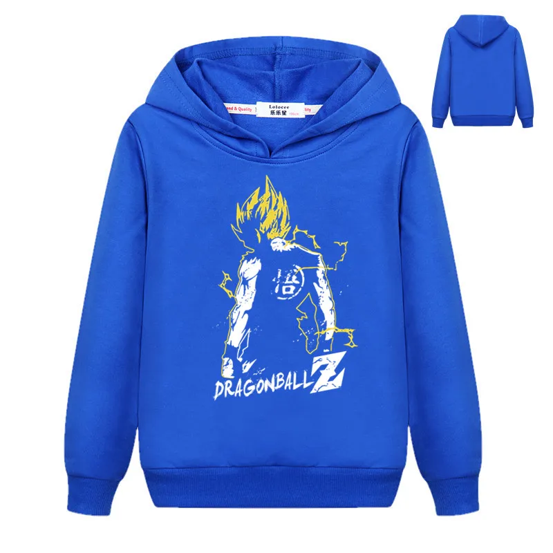 Dragon Ball Z Vegeta/Детские толстовки с капюшоном для мальчиков и девочек, Аниме Супер Саян Гоку толстовка с капюшоном DBZ, Молодежные пуловеры, верхняя одежда, куртка, спортивные костюмы - Цвет: blue