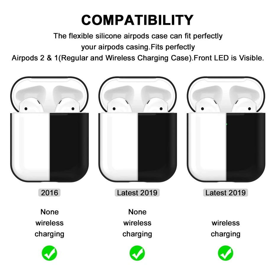 Силиконовый чехол для AirPods 2 Чехол для зарядки наушников чехол для Apple AirPods Air Pod 1 2 Bluetooth коробка гарнитура защитный чехол