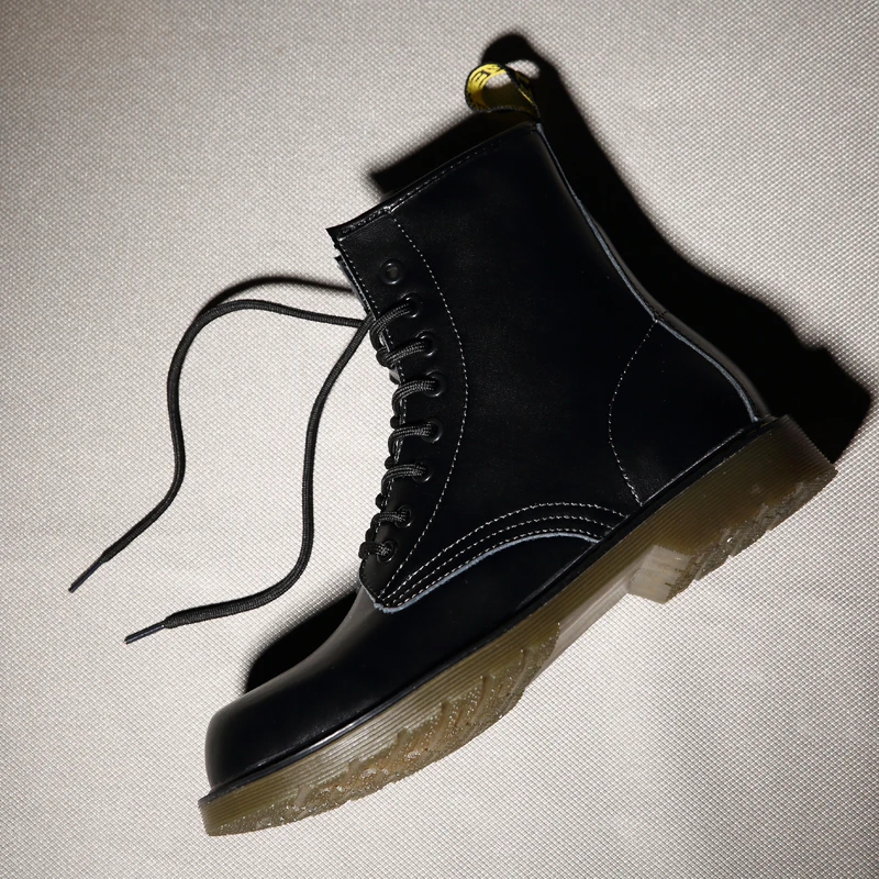 

Big size 46 Winter Warm Fur Ankle Snow Boots men autumn leather sneakers Women oxfords Punk Rock Style Motorcycle Botas