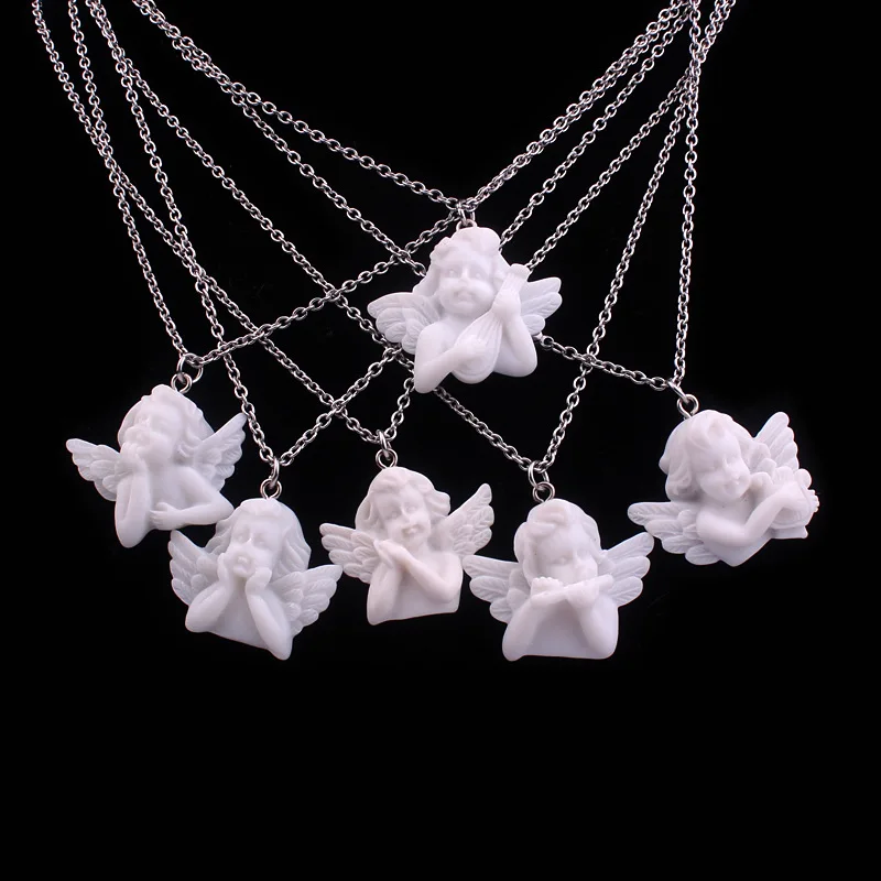 Белое милое разноцветное ожерелье из полимера для женщин и детей подарок на день