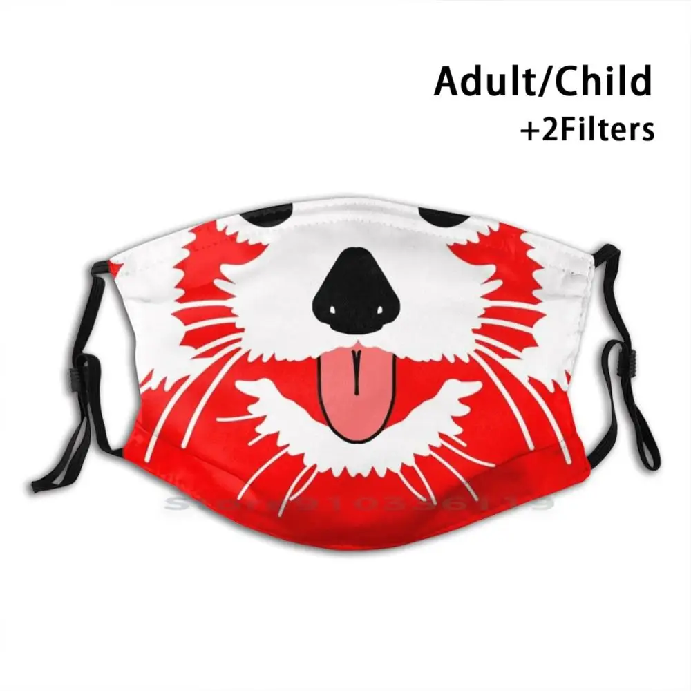 

Cute Red Panda Face Mouth Adult Kids Washable Funny Face Mask With Filter Red Panda Panda Firefox Panda Panda Faces Panda Gifs