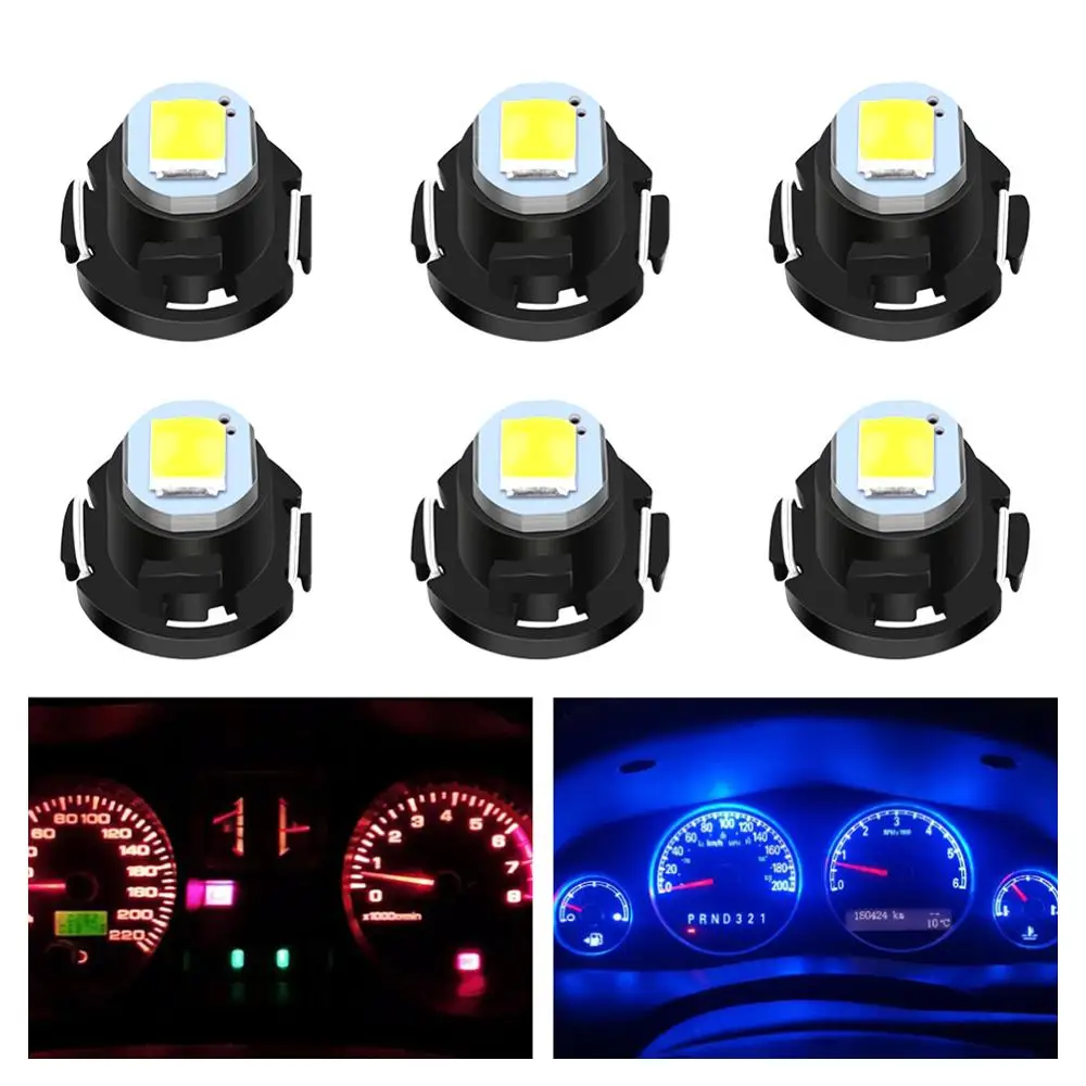 

10x T3 LED 3030 SMD Car Cluster Gauges Dashboard White Ice Blue Red Pink Green Yellow Instruments Panel Light Neo Wedge Bulbs