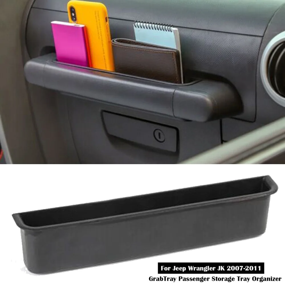 Car Accessories ABS Plastic Auto Door Armrest Handle Storage Tray Organizer Box For 2007-2010 Jeep Wrangler JK JKU | Автомобили и
