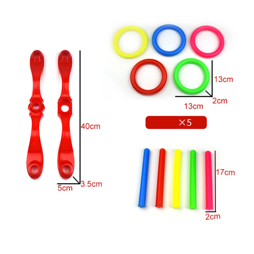 

Throwing Ring Toss Invigorating Intellectual Funny Circle Game Toys Educational Toys Gift Outdoor Sports for Children with 5 Rin