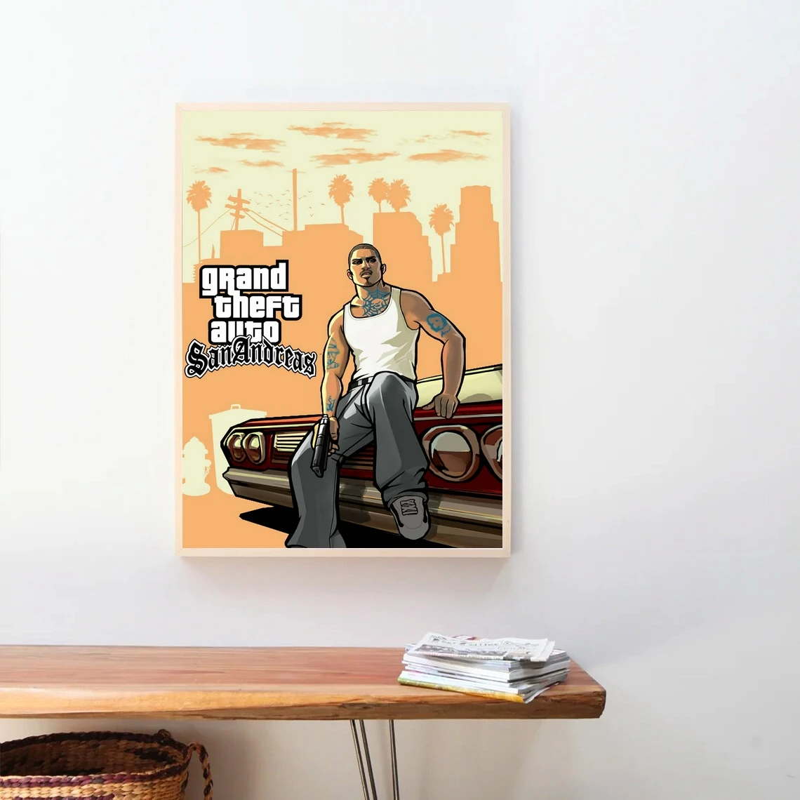 Постер Grand Theft Auto 5 для видеоигр ПК PS4 эксклюзивный холст ролевых игр