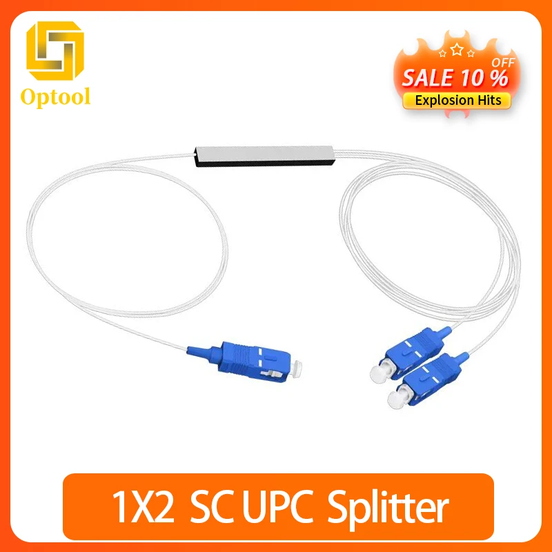 10Pcs 1X2 Splitter/Fiber Optic Plc Spliter/Planar Lightwave Circuit Splitter Sc/Upc Free Shipping