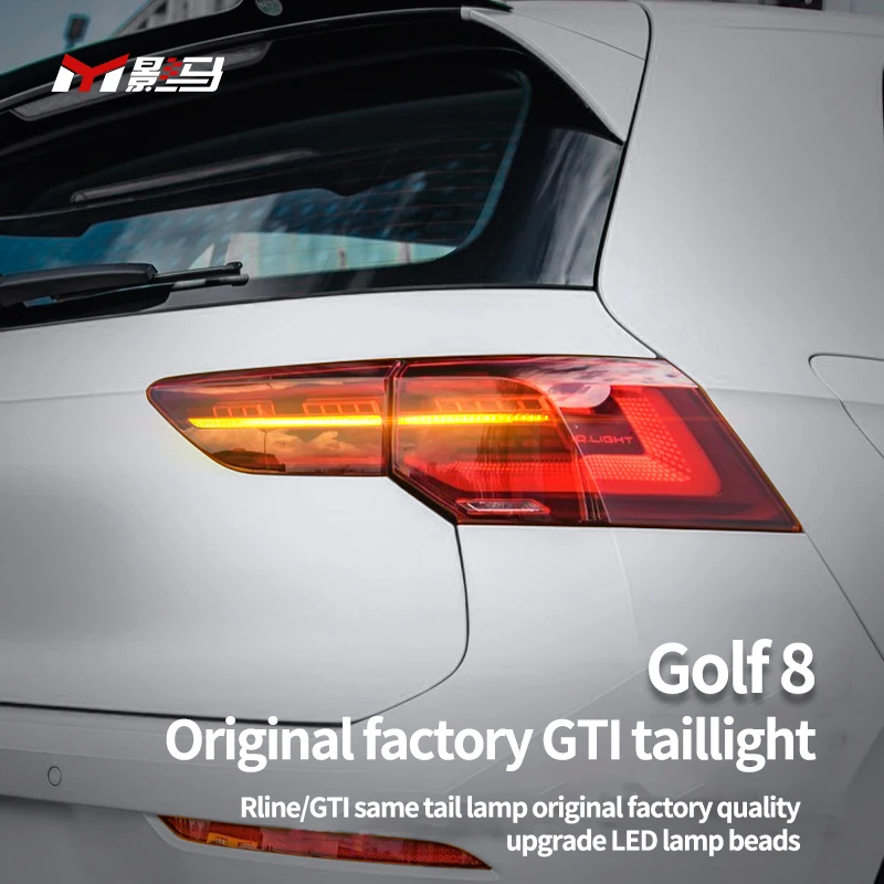

Для Volkswagen Golf 8, фары в сборе, модифицированные аксессуары для низкой высоты, светодиодный фсветильник потока, задний стоп светильник сигнал ...