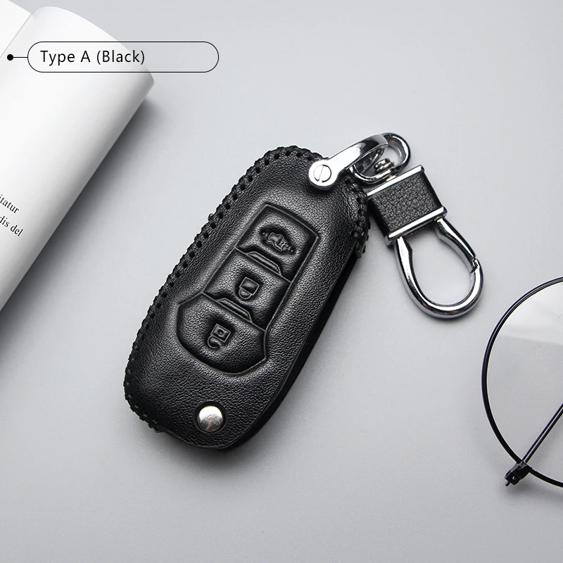 Leather Car Key Cover Case For Ford Transit Custom Explorer 5 Ranger F-150 Mondeo Mk4 MK5 MK3 3 Flex Ring Shell Accessories | Автомобили и
