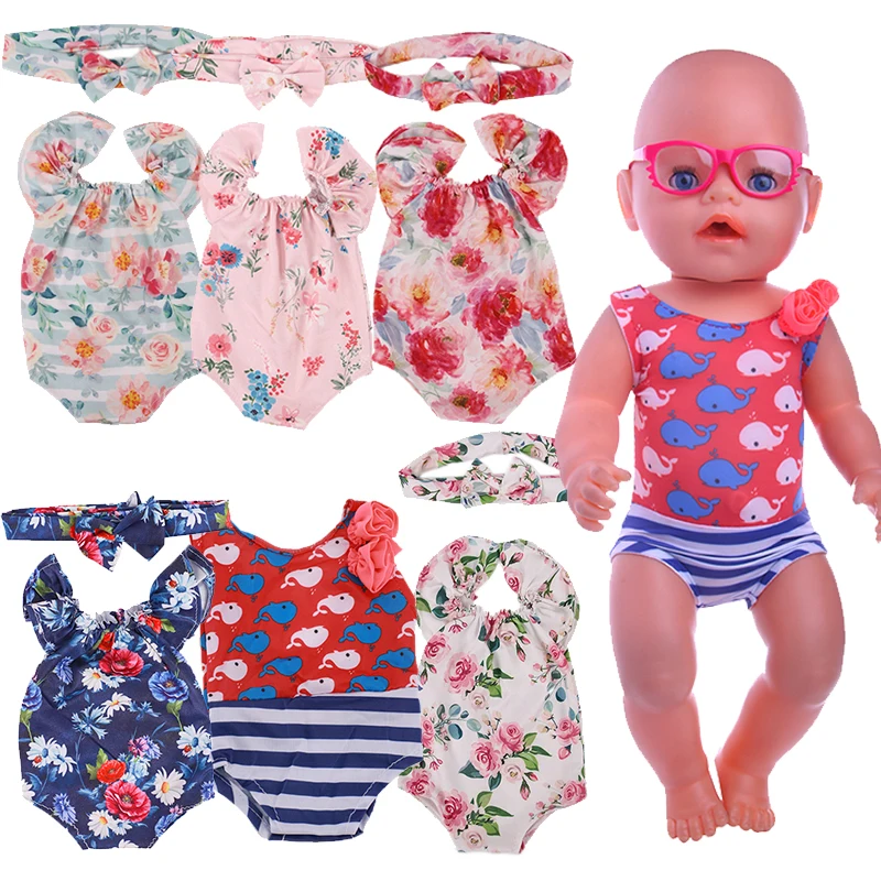 

Кукла в купальнике = одежда + шарфы для американской куклы диаметром 18 дюймов 40-43 см, аксессуары для новорожденных, подарок на день рождения