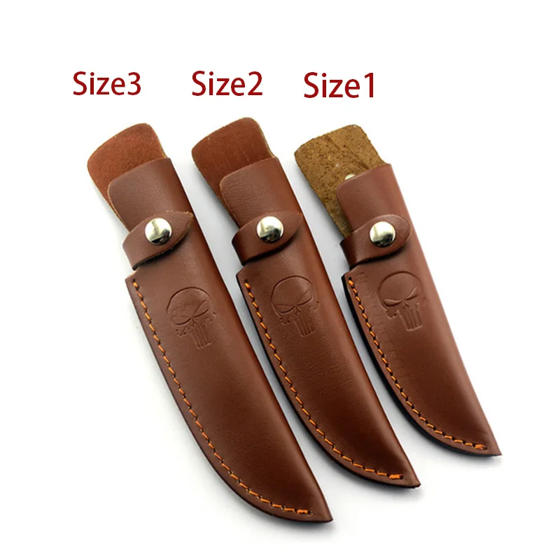 Brand New Fixed Blade Straight Knife Holder Outdoor Tool Belt Loop Hunt Multi Holster Carry Sheath Leather Scabbard