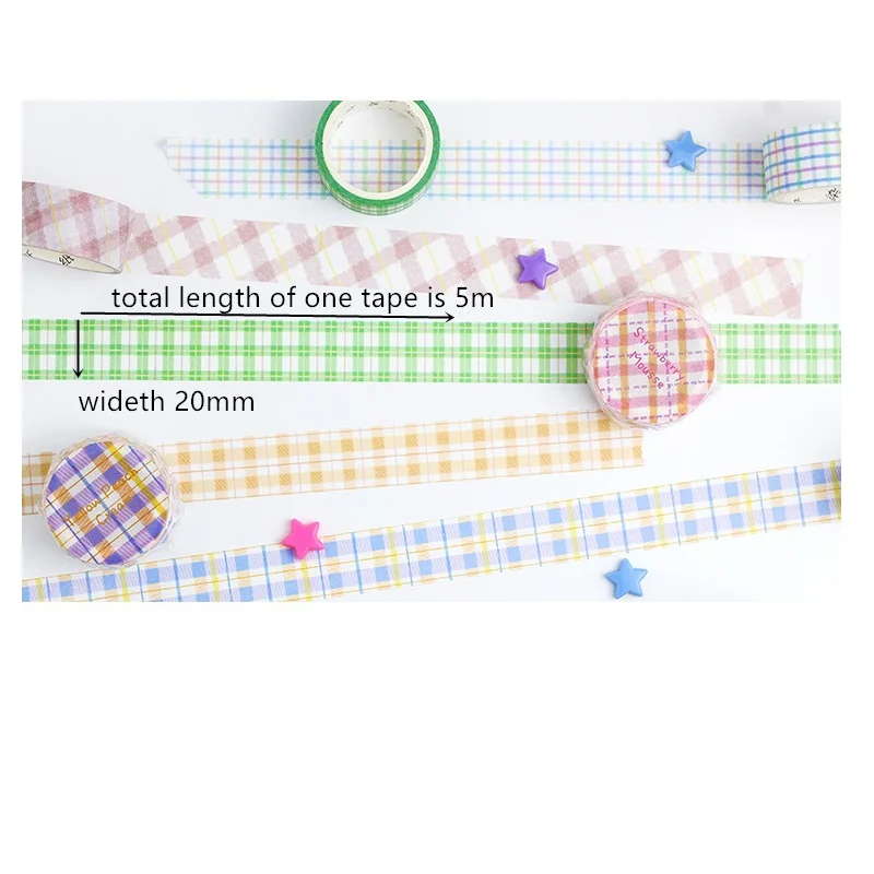 6 шт приятный напиток плед набор декоративного скотча Васи 20 мм манго молочный