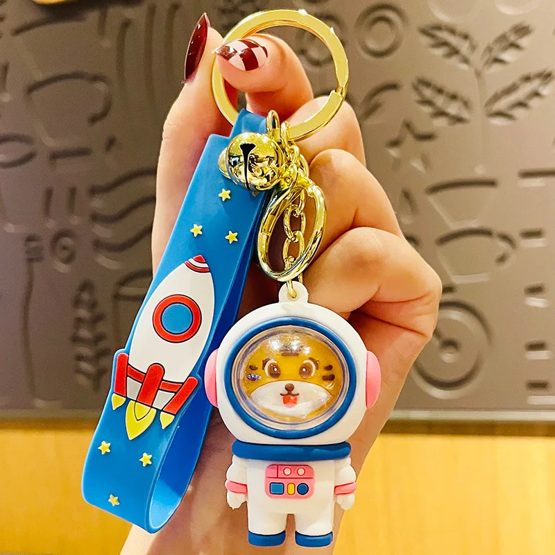 creative astronaut tiger bear key keychain lanyard office 2022 ring mobile phone pendant jewelry accessories wholesale free global shipping