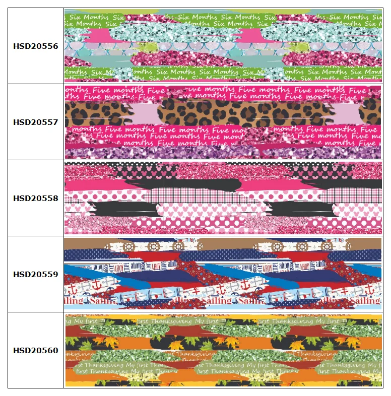 10 ярдов шесть месяцев на День Благодарения мультяшный Grosgrain женский головной