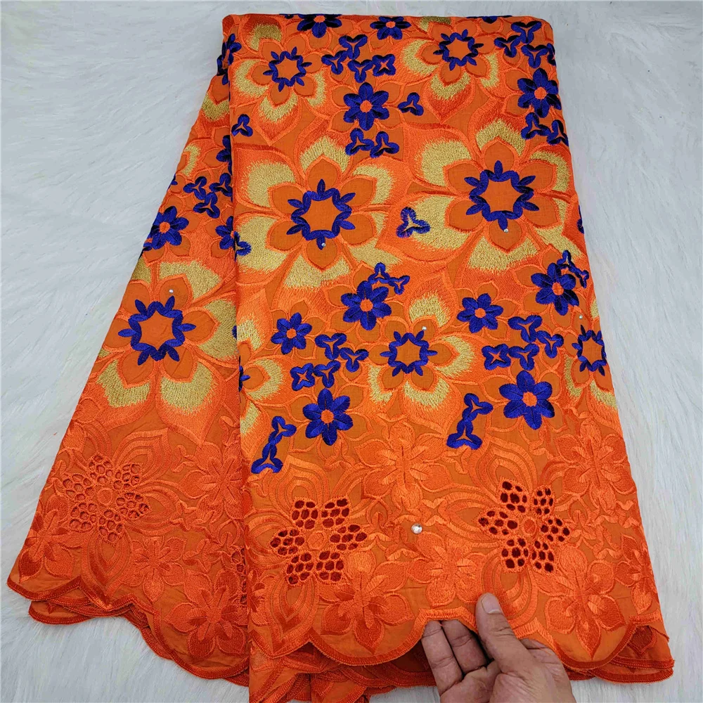 

new fashion cotton lace fabric 2021 the latest good quality swiss voile lace for clothes sewing material A326052