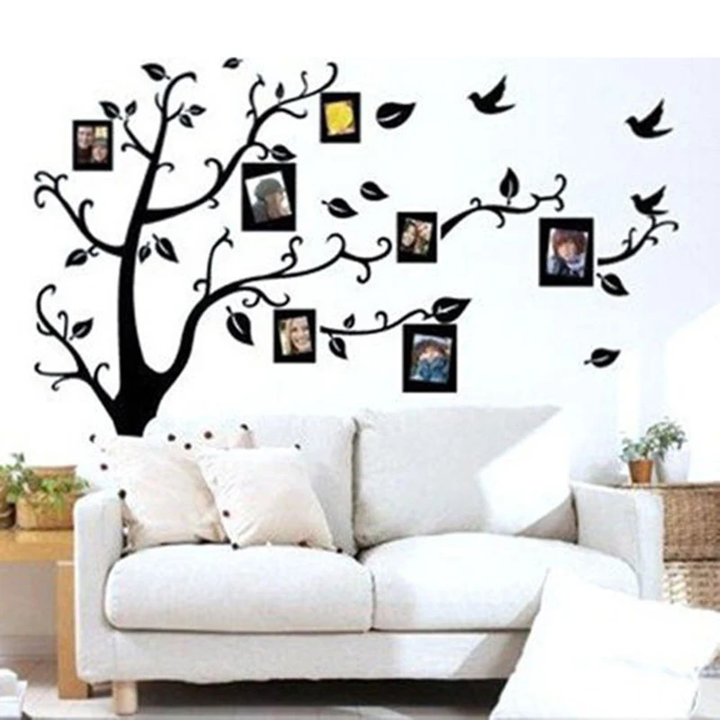 DIY Family Photo Frame Tree Wall Sticker Home Decor Living Room Bedroom Decals Poster Decoration Wallpaper | Дом и сад