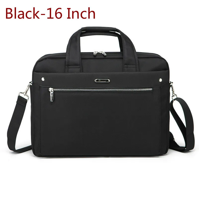 Black-16 Inch Мужской портфель для ноутбука, мужские деловые сумки для женщин, 15,6 дюймов, портфель для ноутбука, сумка, мужская сумка, s портфель, s сумка через плечо - Цвет: Black-16 Inch
