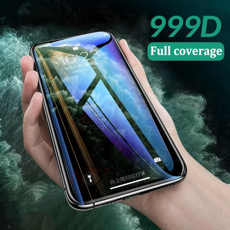 999D защитное стекло с закругленными краями для iPhone 7 8 6 6s Plus, закаленное защитное стекло для iPhone 11 Pro X XR XS Max