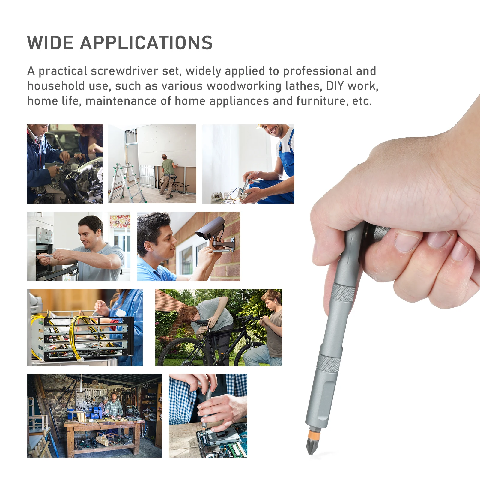 

RS1 24-In-1 Ratchet Set Screwdriver Ratchet Wrench Screwdriver Bits Set Magnetic Bits DIY Household Repair Tools Set