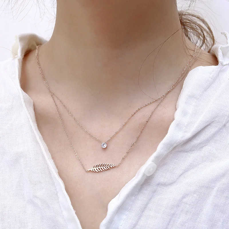 Женское Ожерелье-чокер из розового золота ожерелье нержавеющей стали с