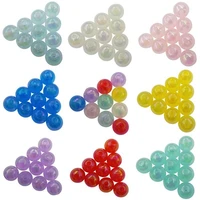 pack of 50 pieces of candy color printing round loose beads diy handmade jewelry accessories necklace bracelet new jewelry
