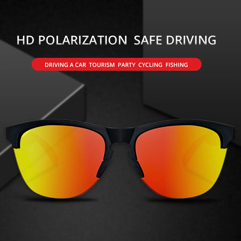 Солнцезащитные очки KDEAM в полуободковой оправе TR90 для мужчин и женщин