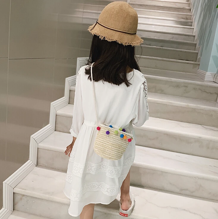 Новинка 2019 года Летняя Детская сумка милая на плечо для девочек соломенная