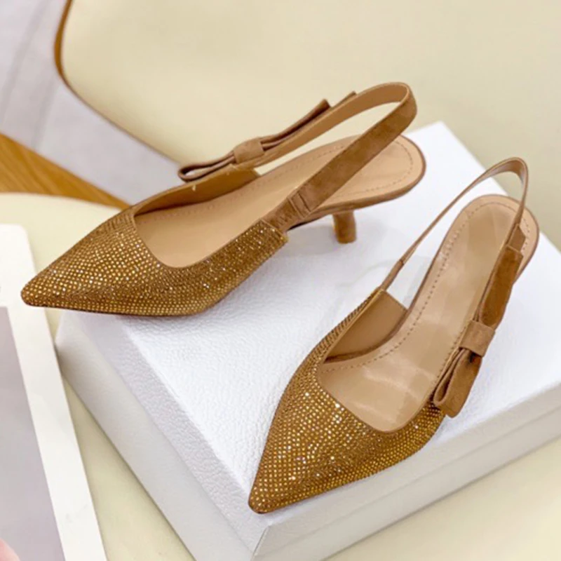 

Prowow Luxury Runway Bling Pumps Spring Autumn Brand Design Point Toe Women Shoes New Fashion Slip On Female Pumps
