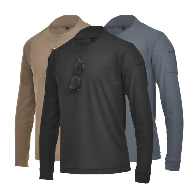 

Long Sleeve Men Tactical Breathable T Shirt Quick Dry Outdoor Hiking Climbing Training Sports Camping Combat Shirts Male Tee -40