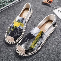 summer printed slip on men%e2%80%98s trending shoes flat fisherman shoes for man comfortable canvas loafers men zapatillas lona hombre
