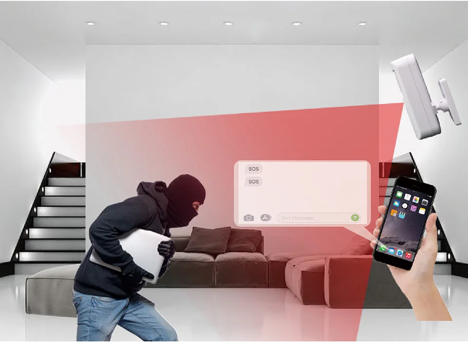 Золотая безопасность WiFi GSM Беспроводная умная домашняя система охранной сигнализации Tuya APP контроль Противоугонная сигнализация