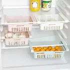 Сушилка для хранения в холодильнике, Регулируемый Кухонный выдвижной ящик, Экономная корзина для холодильника, держатель для холодильника