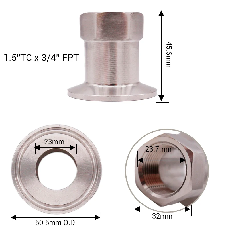1 5 &quotTC x 3/4&quot Женский NPT SS 304 3A стандарт Homebrew Клевер фитинг Brewer оборудование|ss