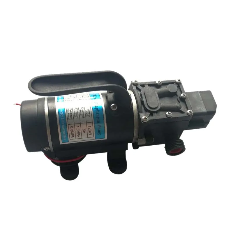 

Electric 12V 120W 130Psi 10L / Min Water Film High Pressure Self-Priming Pump Automatic Switch Return Pump For Garden