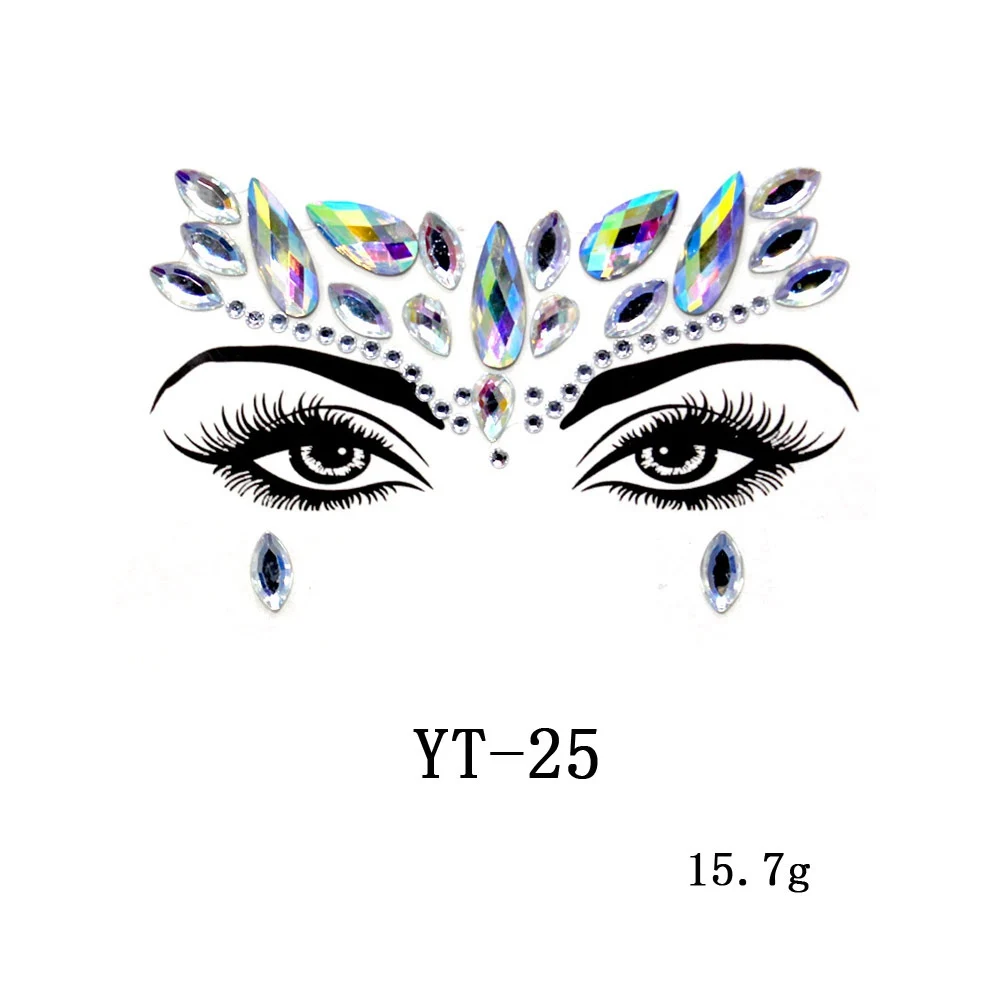 Tattoo Temporary Crystal Rhinestone Stickers Face Eye Jewels Gems Glitter Makeup Flash Fake Festival Party DIY | Дом и сад