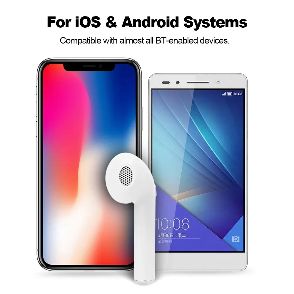 Беспроводные Bluetooth наушники i7 невидимые наушники-вкладыши музыкальные с