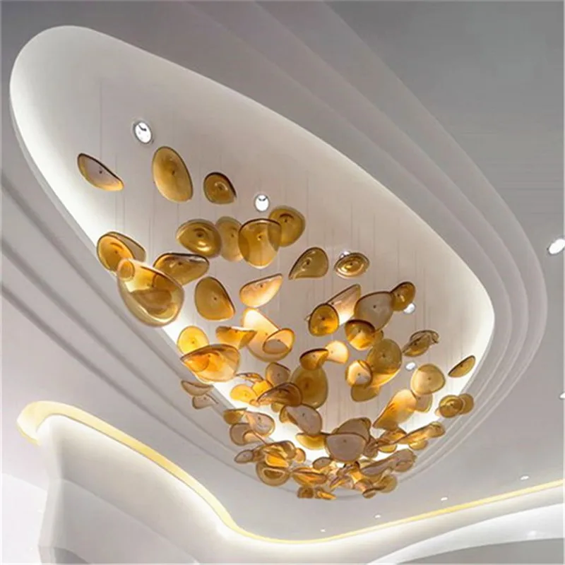 

New Style Villa Hotel Art Decoration Home Art Blown Glass Hanging Plates