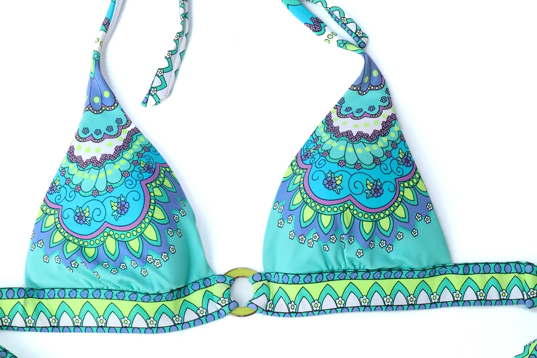 Летний сексуальный купальник дизайнерский женский бикини для девушек синий с