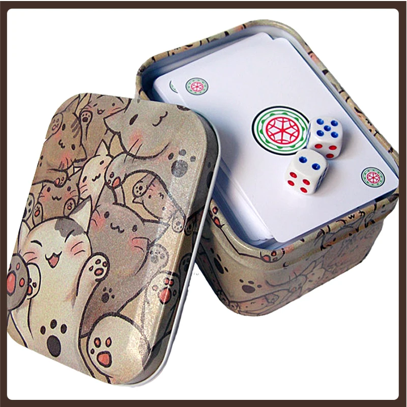 

Simple Chinese Mahjong Cards Travel Poker Party Games Portable Plastic Waterproof Playing Card Set Juego De Mesa Mahjong Sets