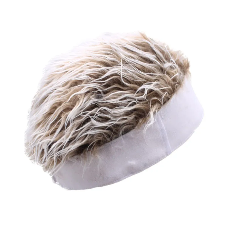 Новые зимние шапки для мужчин модные шапки-бини с париком шапка уличная рисунком